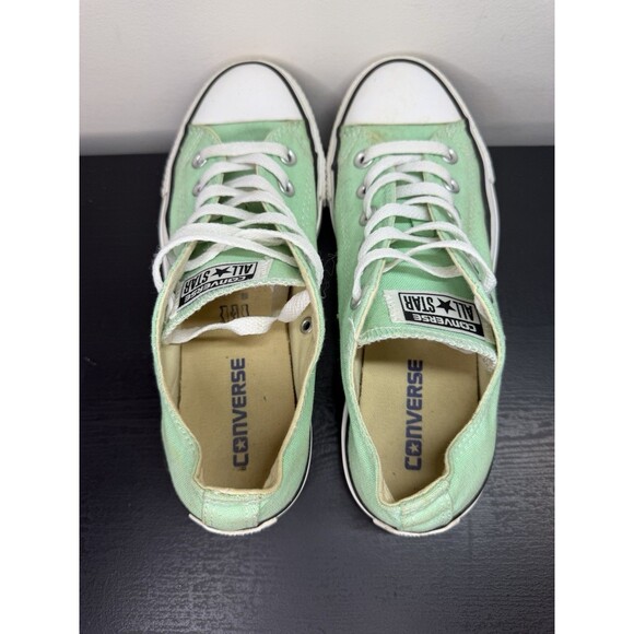 Converse All Star Mint Green Canvas Low Top Shoes Mens 5 Womens 7 - Picture 8 of 16